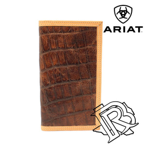 Ariat Western Brown Croc Rodeo Wallet - A3535202