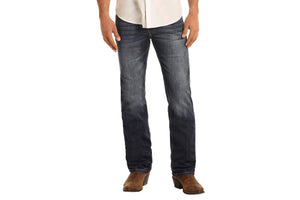 Rock and Roll Denim, Men's Revolver Slim Straight Jeans, Dark Wash M1R3406