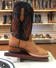 Load image into Gallery viewer, BR BOOTS: SMOOTH OSTRICH COGNAC (panza de avestruz cognac)