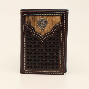 Ariat Mens Wallet Brown TriFold A3542202