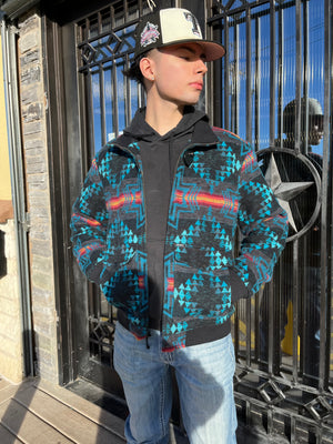 “ Fernando “ | Rock&Roll Cotton Aztec Bomber Coat Outerwear |RRMO92RZX4