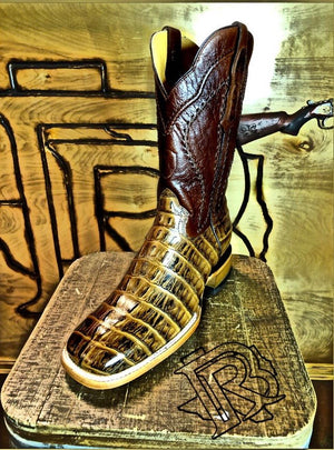 BOTAS ROJERO: CAIMAN TAIL Print Tan MOH279