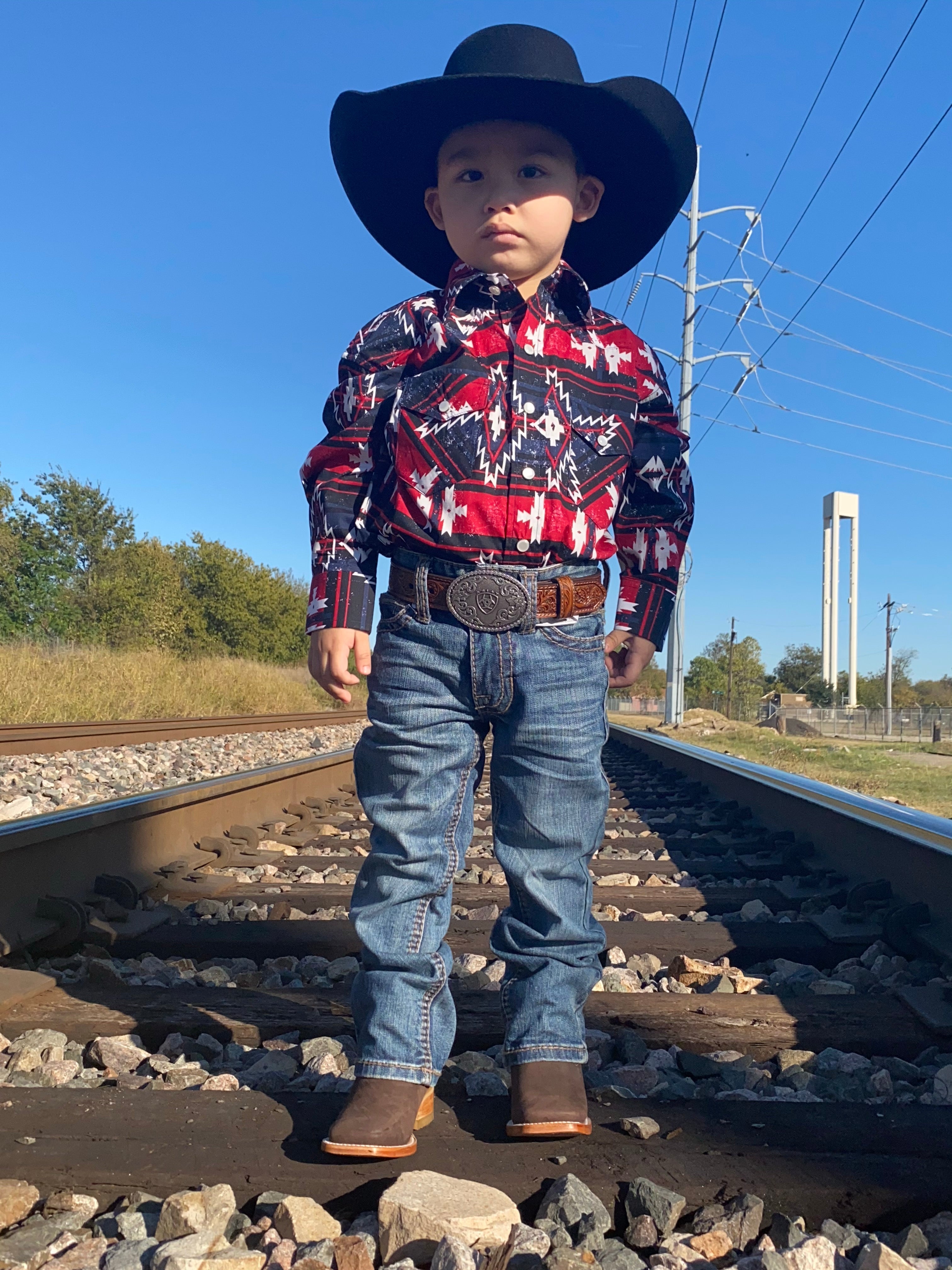 BOY'S ROCK ROLL SHIRT (B8S7068)