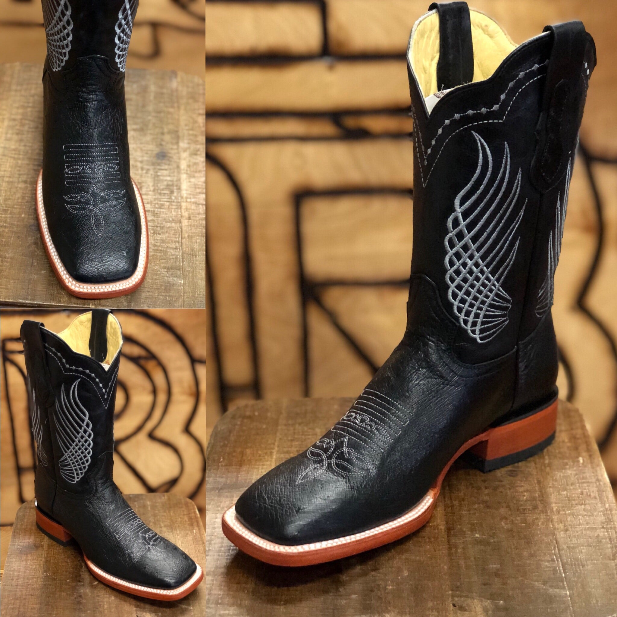 Botas de panza top de avestruz