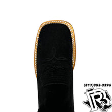 Load image into Gallery viewer, BLACK ROUGHT OUT | MEN SQUARE TOE BOOTS HANDMADE