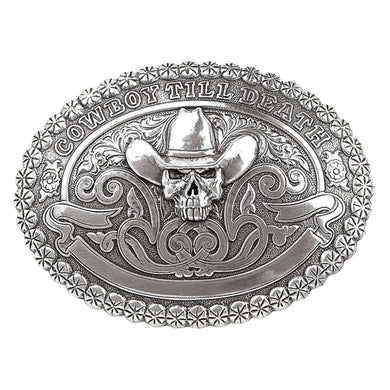 Cowboy till death Skull Crumrine Belt buckle 38016