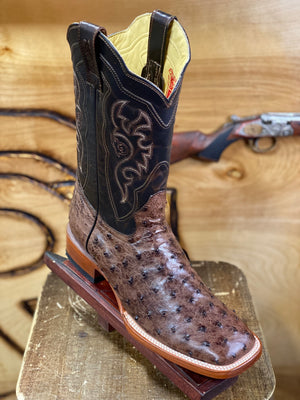 BR BOOTS: OSTRISH BRUCCIATO TOBACO (avestruz brucciato tobaco)