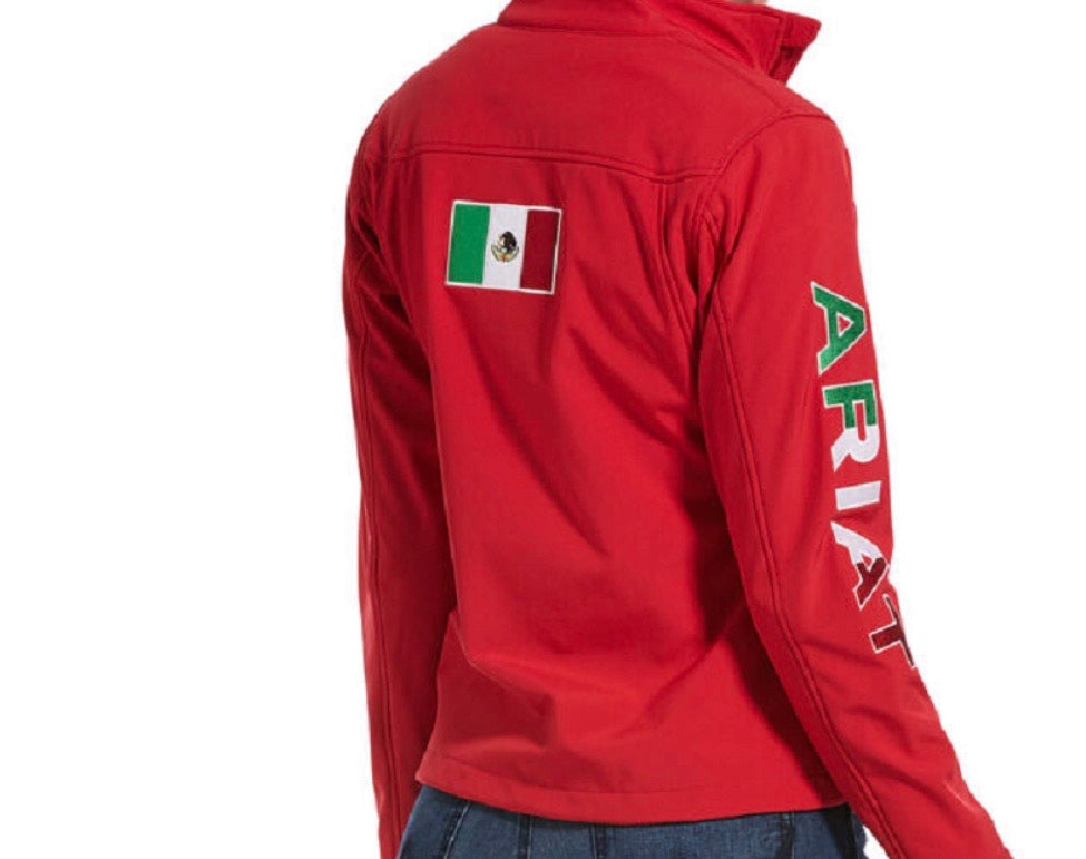 Ariat Red Flag Jacket Ariat Men's Red Mexico New Team Softshell