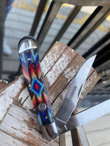 “ Christopher  “ | WHISKEY BENT WESTERN MULTI COLOR  KNIFE (WB11-03)