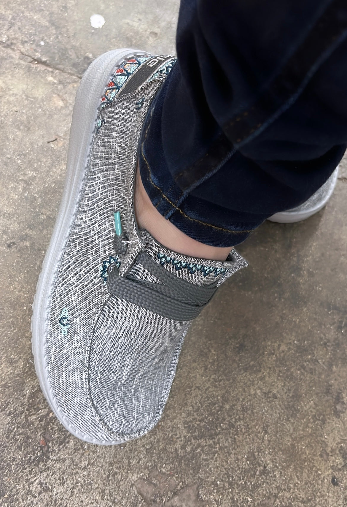 “ WENDY “ | WOMEN HEY DUDE STRETCH SLIP ON SHOE GREY 122163316