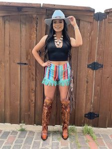 SERAPE PRINT SHORTS