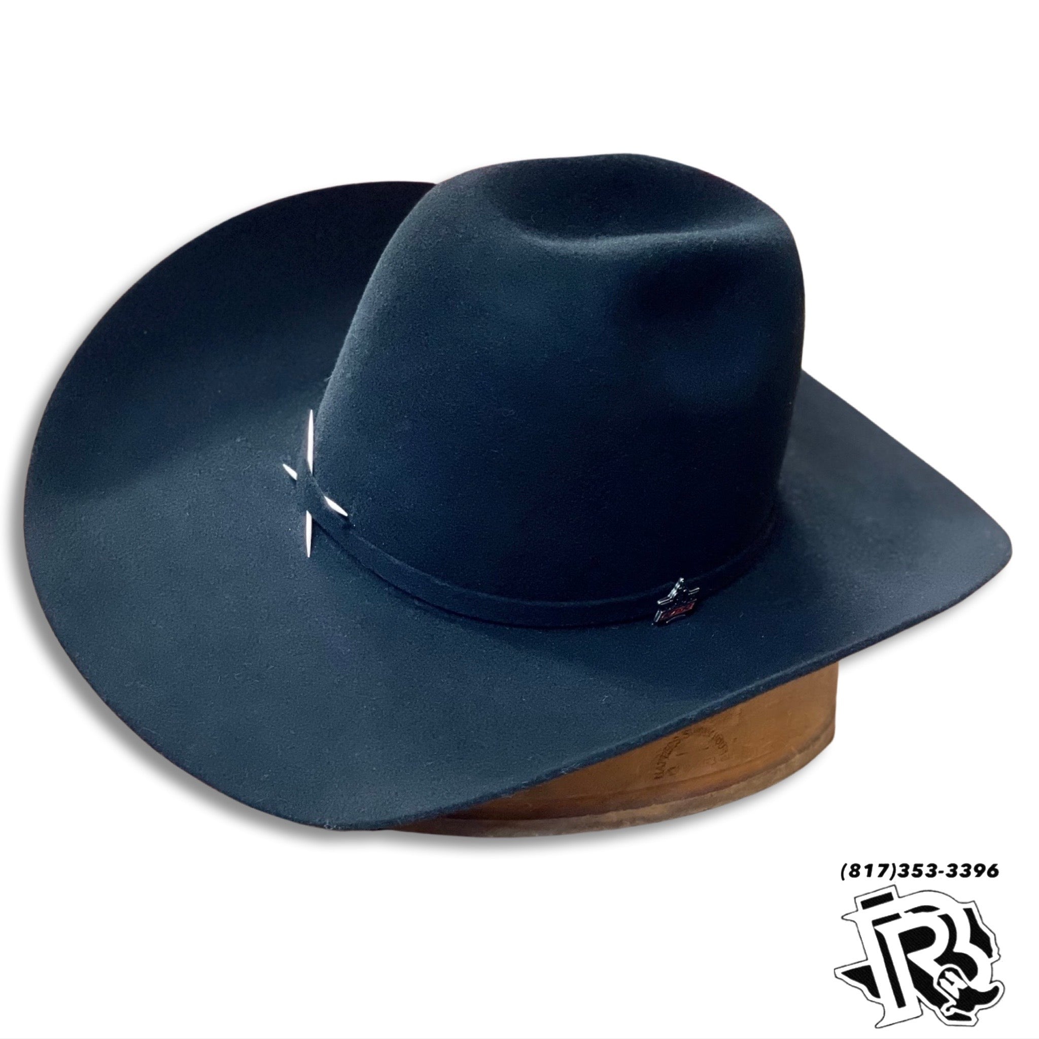 “ Joel “ | MEN WOOL COWBOY HAT BLACK OPEN CROWN