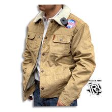 Load image into Gallery viewer, “ Madison “ | MENS TRUCKER JACKET OW22 KHAKI CINCH MWJ1074005