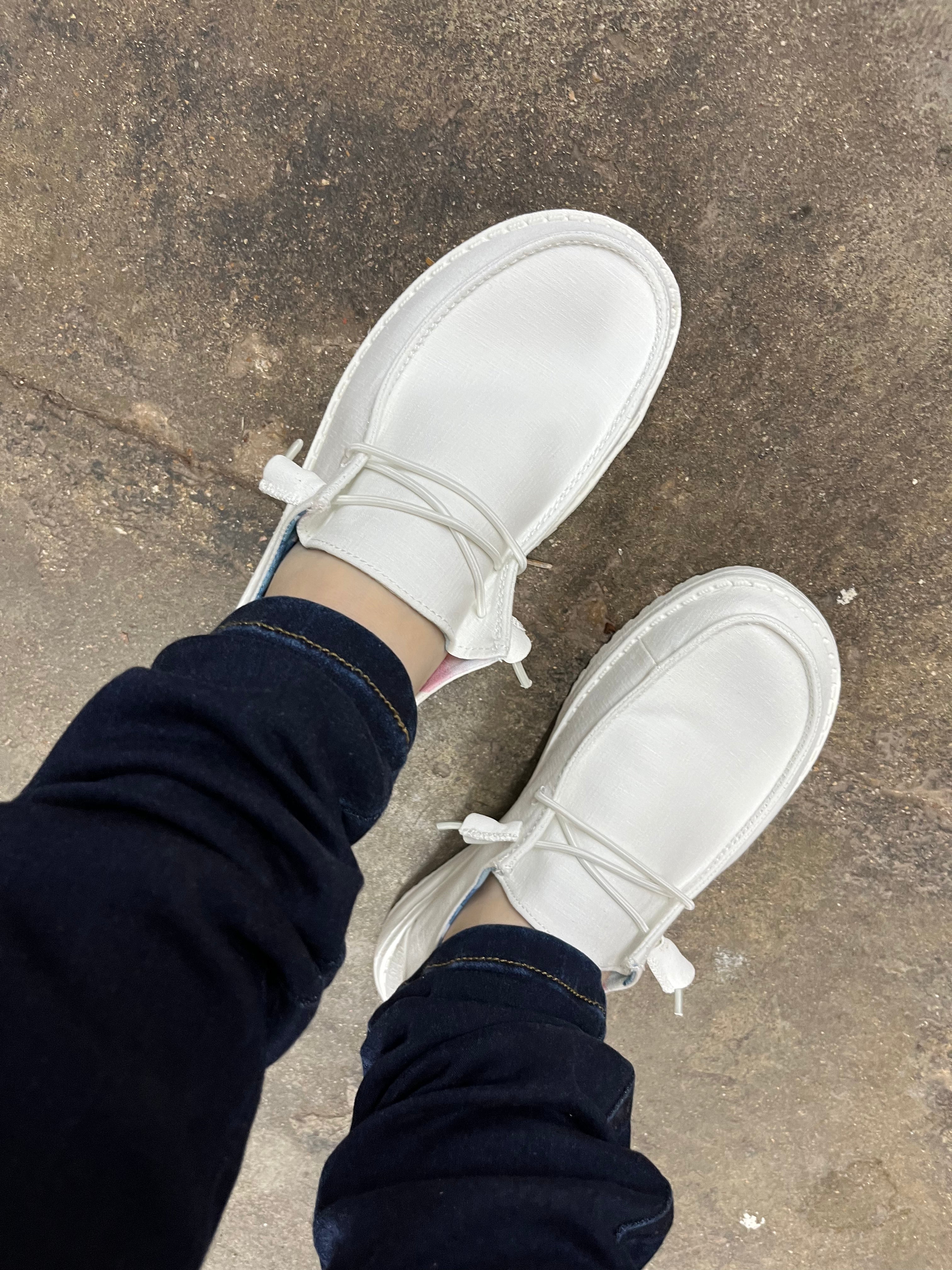 “ WENDY “ | WOMEN HEY DUDE STRETCH SLIP ON SHOE LIGHT GREY 121410211