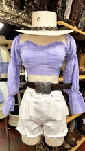 Load image into Gallery viewer, Daisy lilac crop top
