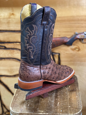 BR BOOTS: OSTRISH BRUCCIATO TOBACO (avestruz brucciato tobaco)