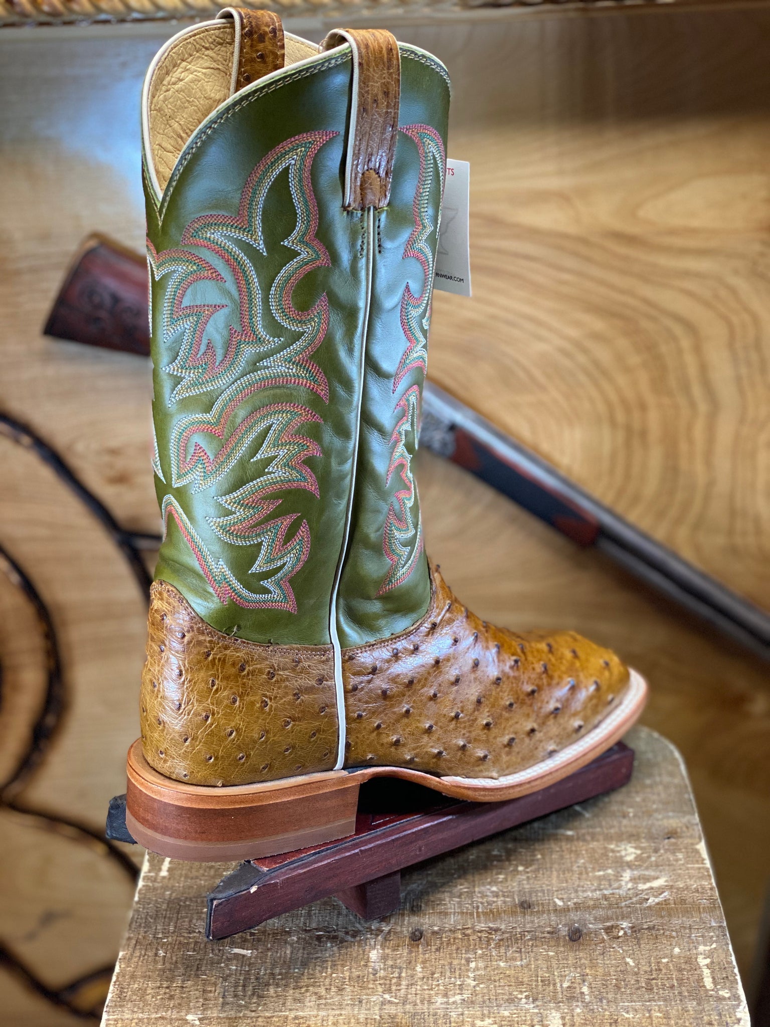 8574 JUSTIN BOOTS ORIGNAL Ostrish Botas Rojero