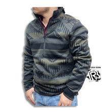 Load image into Gallery viewer, “ Philip  “ | Men Cinch Olive Printed Half Zip Men&#39;s Pullover MWK1558002