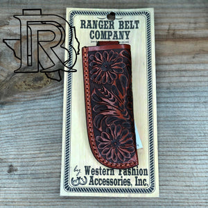RANGER BELT COMPANY KNIFE SHEATH - Tooled leather