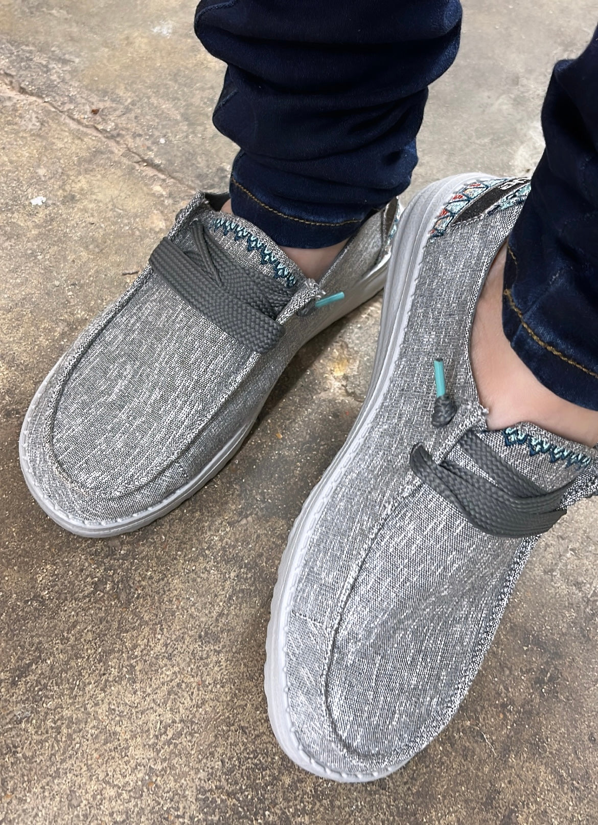 “ WENDY “ | WOMEN HEY DUDE STRETCH SLIP ON SHOE GREY 122163316