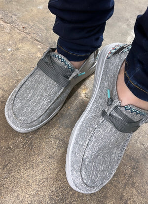 “ WENDY “ | WOMEN HEY DUDE STRETCH SLIP ON SHOE GREY 122163316