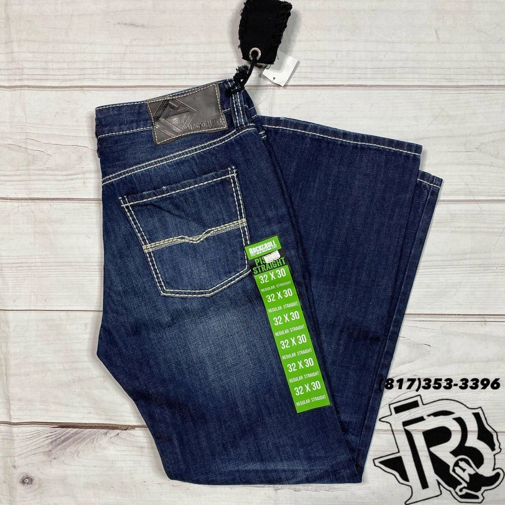 ROCK & ROLL DENIM Regular Fit Pistol Straight Leg Jeans