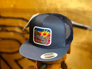 Whiskey Bent Hat Co : Serape Navy Trucker Cap Cap Snapback