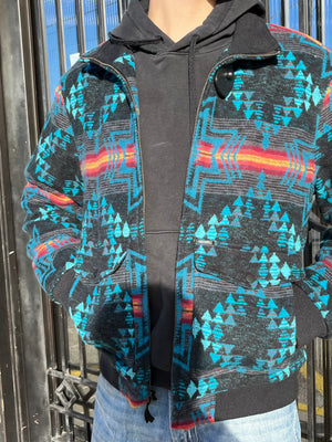 “ Fernando “ | Rock&Roll Cotton Aztec Bomber Coat Outerwear |RRMO92RZX4