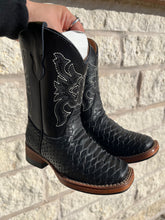 Load image into Gallery viewer, Danny Black python print kids boots