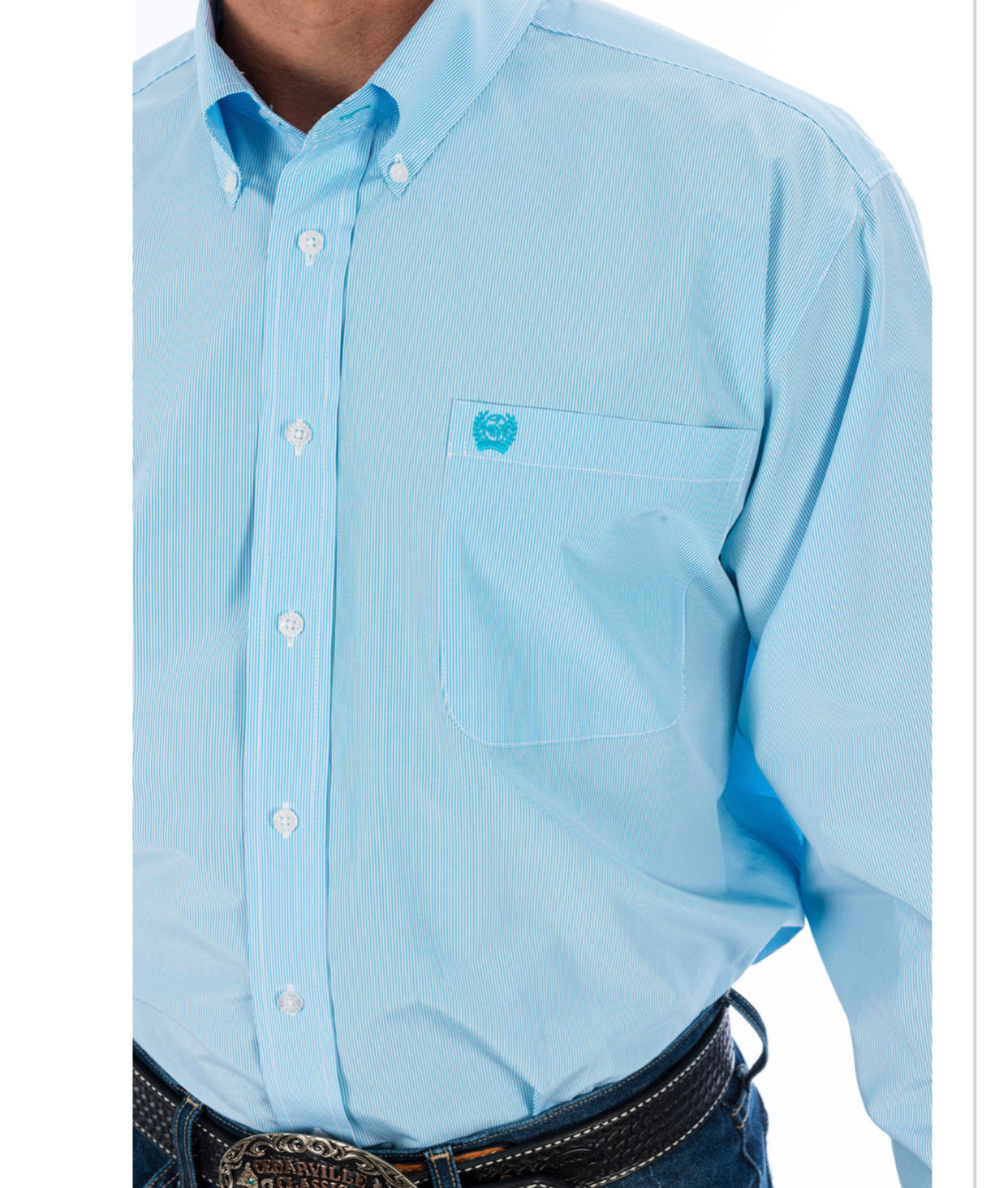 CINCH MENS LONG SLEEVE STRIPE - LTB MTW1104732