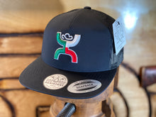 Load image into Gallery viewer, 1909T-BK Desc: &quot;Boquillas&quot; Hooey black / black mesh 5-panel trucker with embroidered logo - OSFA
