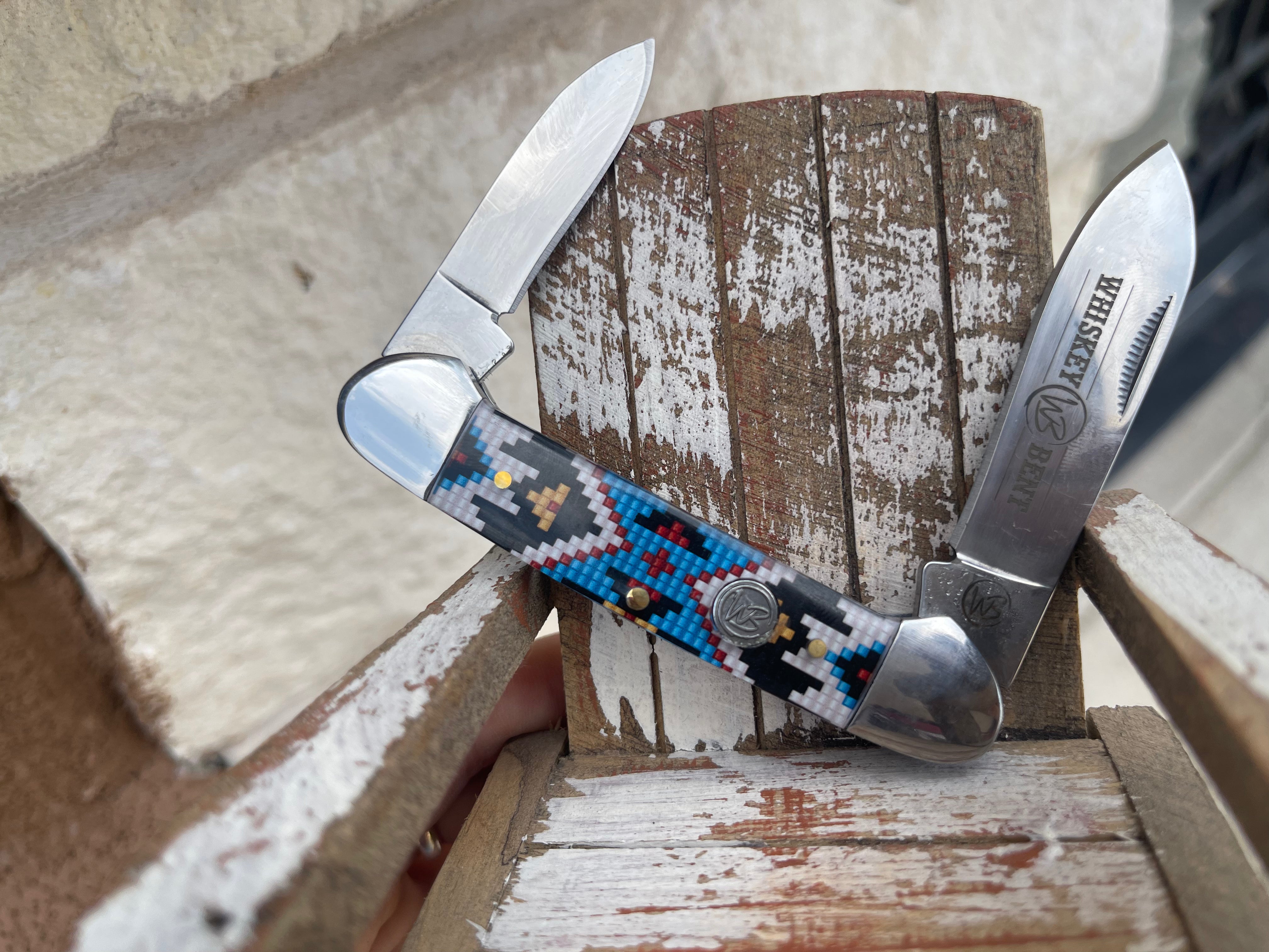 “ Charles  “ | WHISKEY BENT KNIFE WESTERN MULTI COLOR  WB12-06