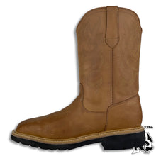 Load image into Gallery viewer, STEEL TOE | LIGHT TAN MEN WESTERN WORK BOOTS STYLE : 602