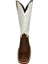 Load image into Gallery viewer, SQUARE TOE BOOT ALASKA TAN WITH WHITE TOP MOH252