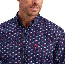 Load image into Gallery viewer, “ STAR “ | MENS  CLASSIC LONG SLEEVE SHIRT MARITIME BLUE 10041557