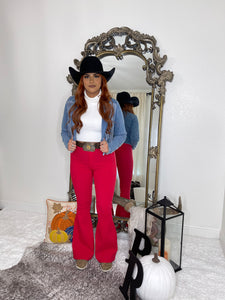 AMBER BELL BOTTOMS (RED)