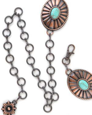 BRONZE CONCHO BELT