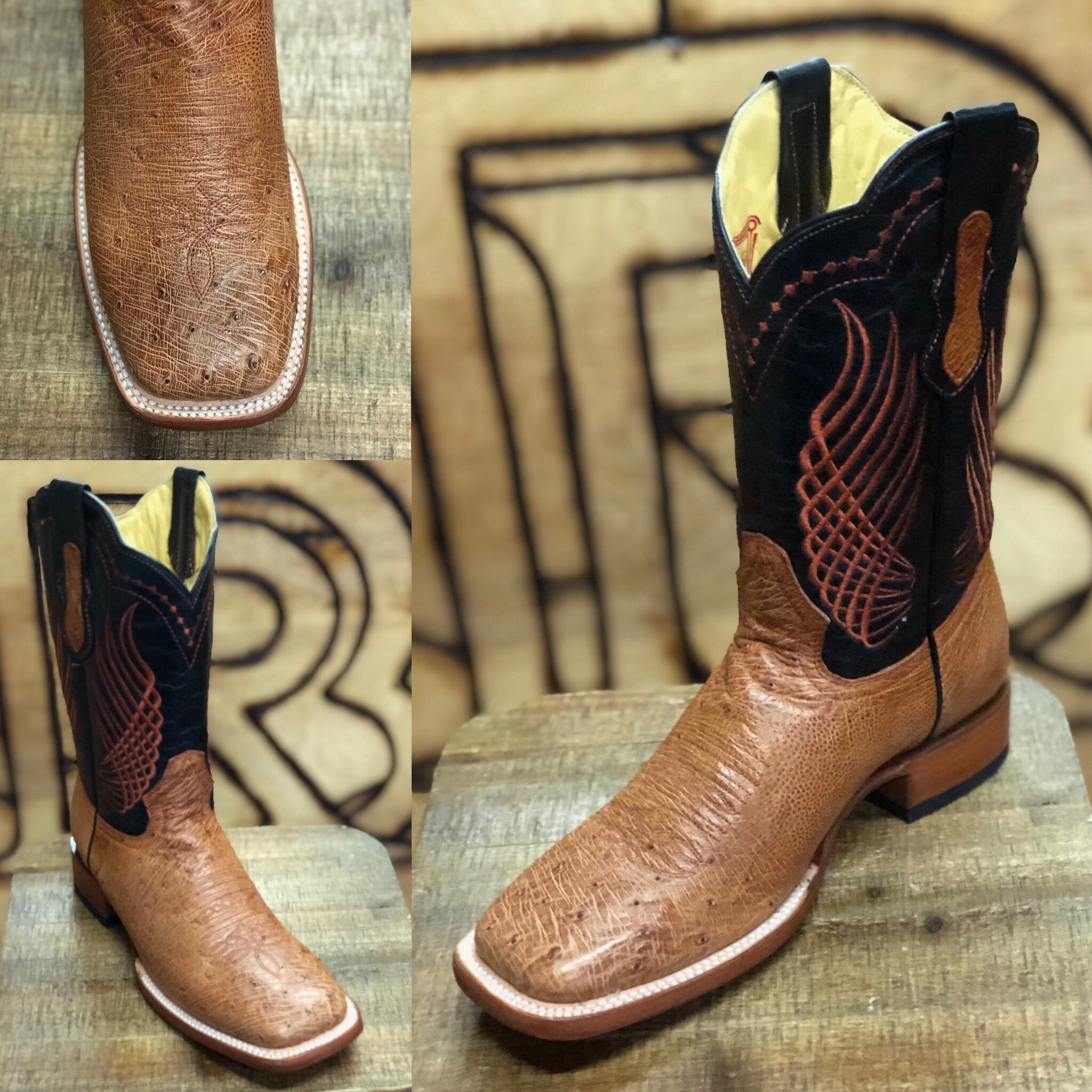 OSTRICH BELLY COGNAC ARANGO