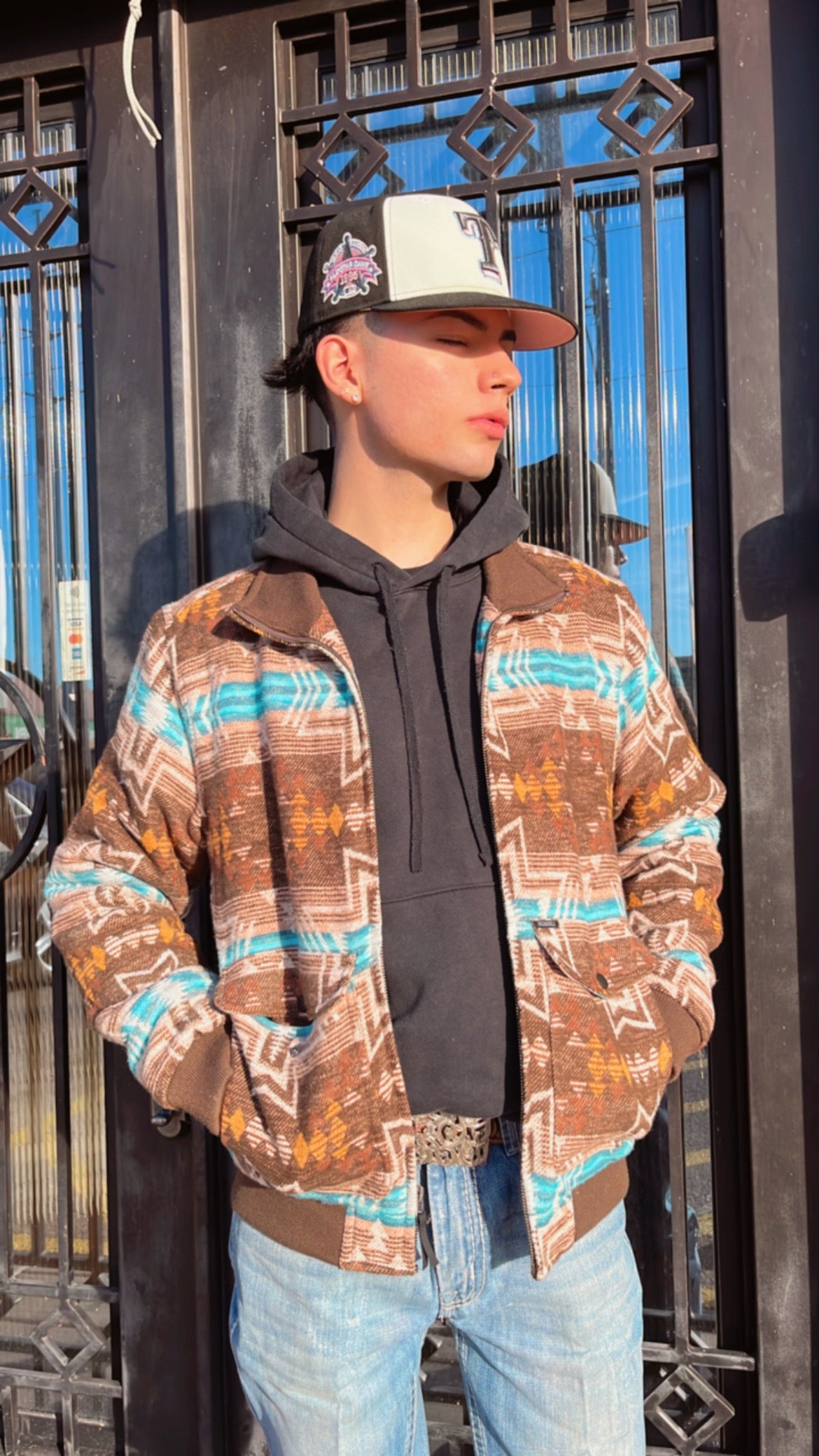 “ Anthony “ | ROCK&ROLL Cotton Aztec Bomber Coat RRMO92RZX5