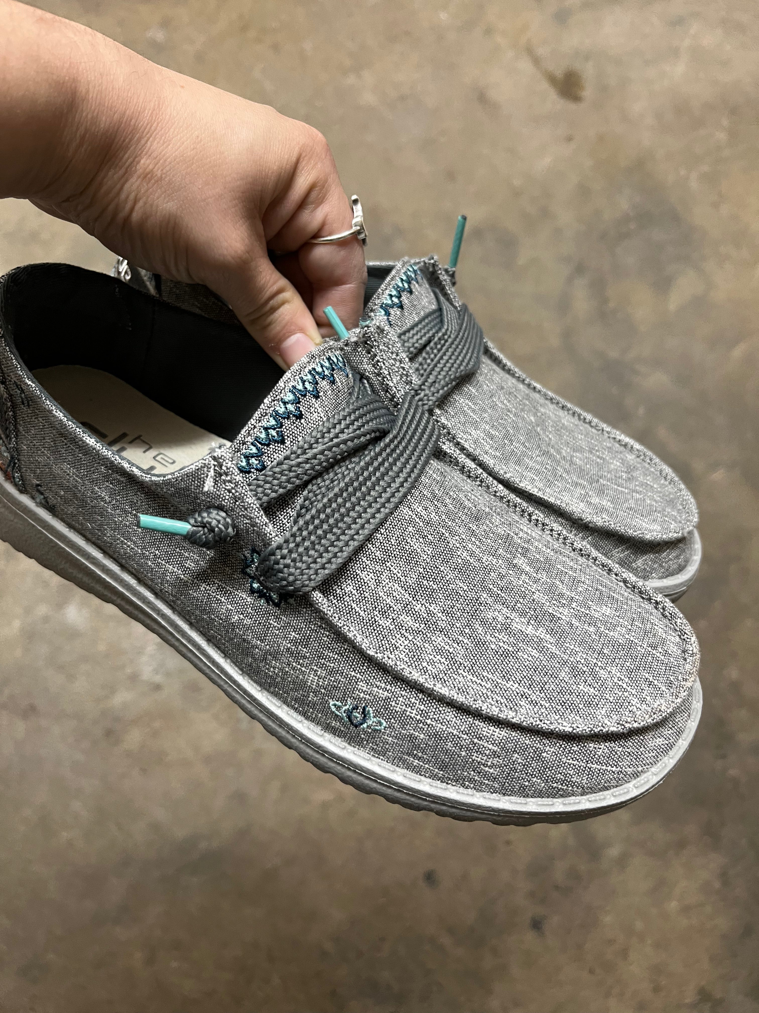 “ WENDY “ | WOMEN HEY DUDE STRETCH SLIP ON SHOE GREY 122163316