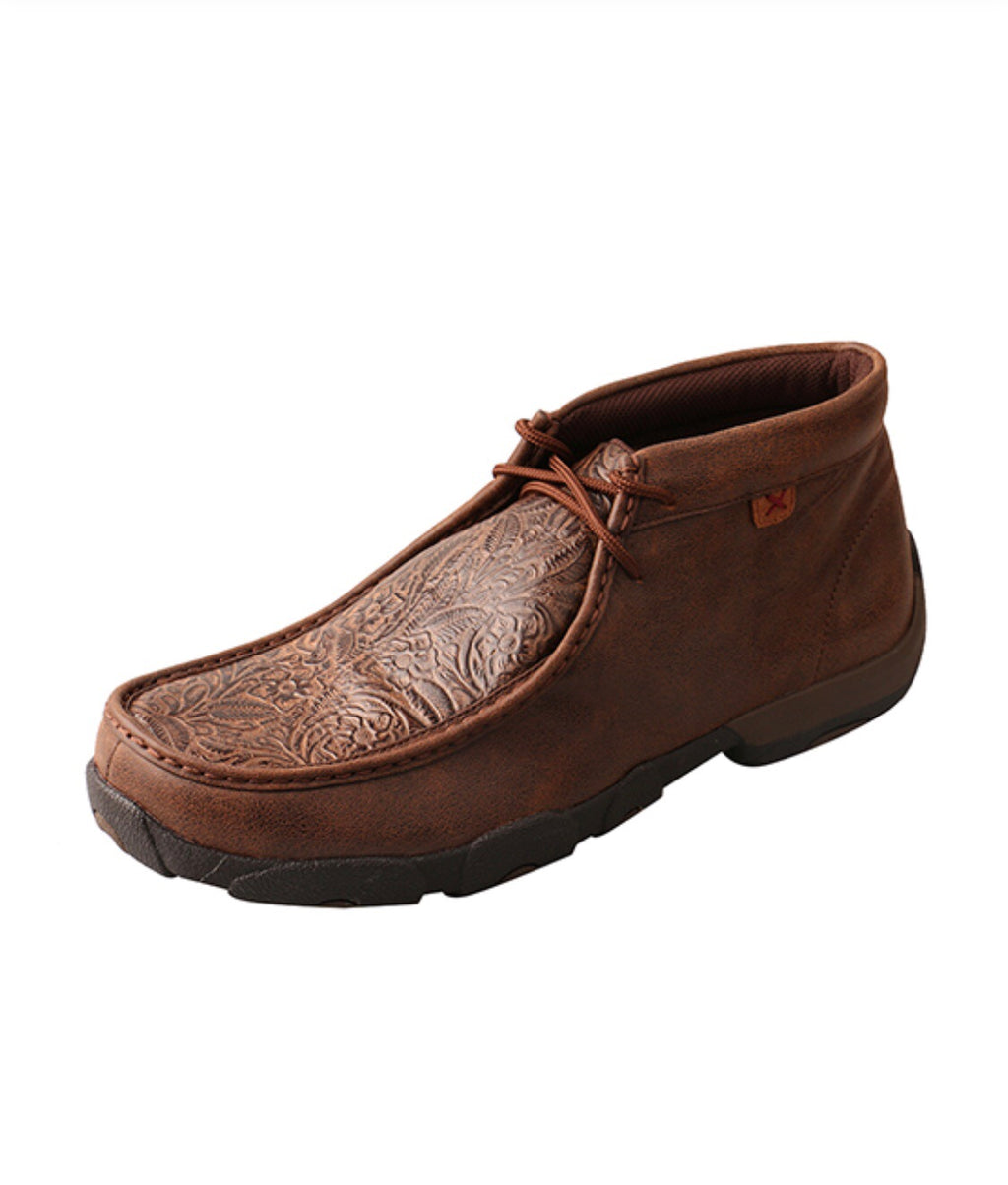 TWISTED X | Brown/Brown Print Men’s Driving Moccasins TOOL LEATHER MDM0059