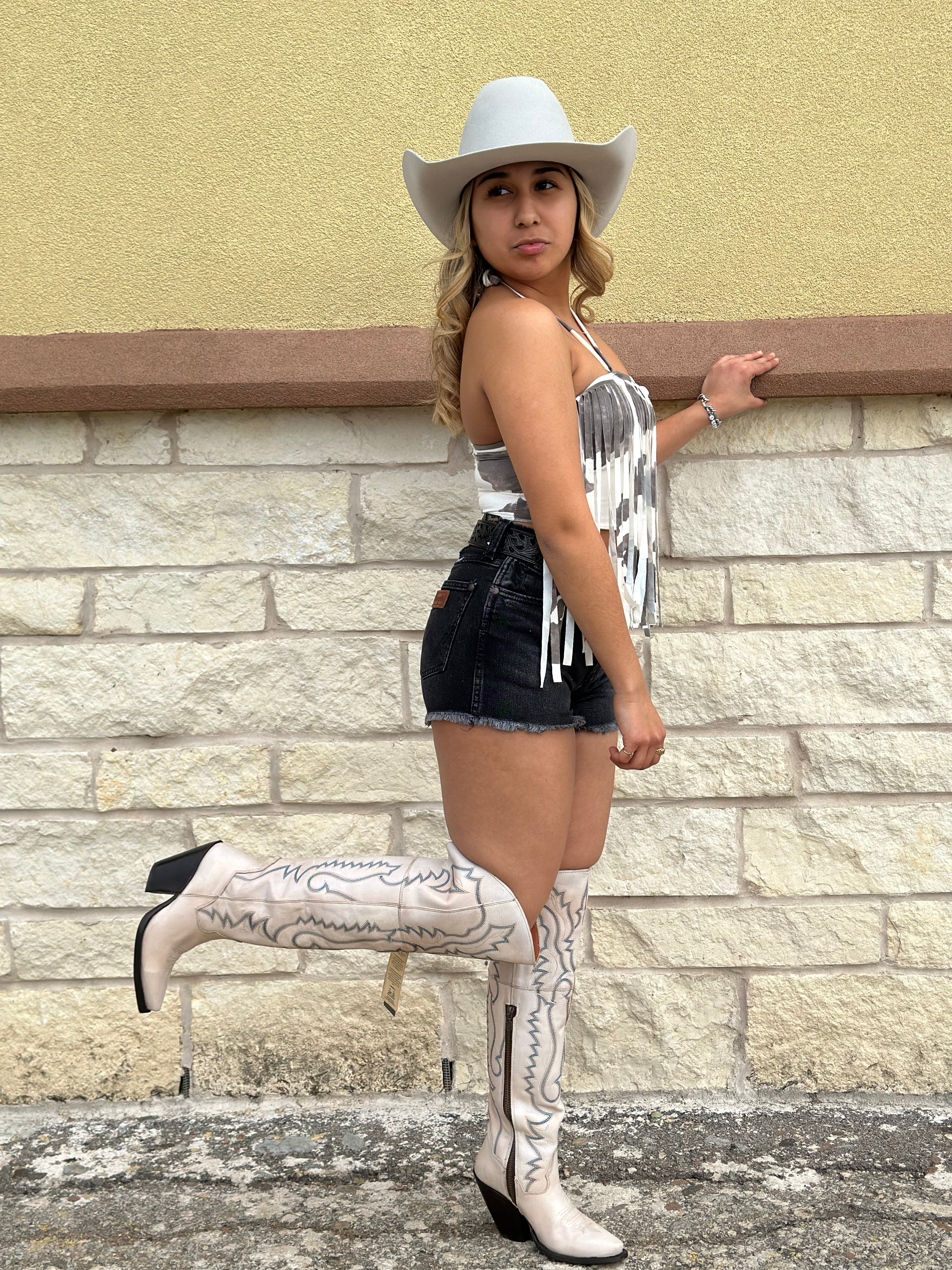 COW PRINT CROP TOP