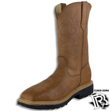 Load image into Gallery viewer, NO STEEL TOE | LIGHT BROWN SQUARE TOE MEN WESTERN WORK BOOTS  STYLE: 902