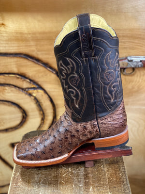 BR BOOTS: OSTRISH BRUCCIATO TOBACO (avestruz brucciato tobaco)