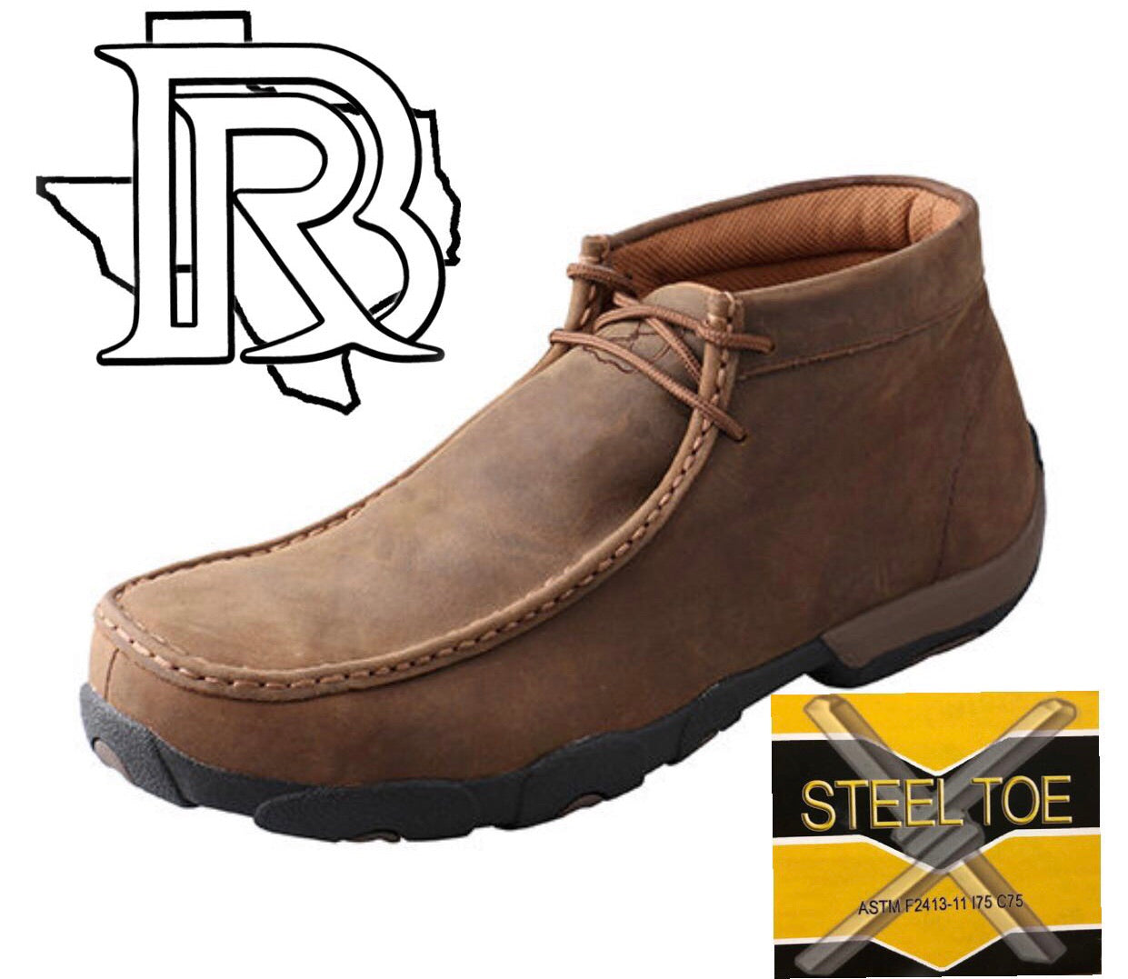 Men’s Work Steel Toe Chukka Driving Moc MDMST01