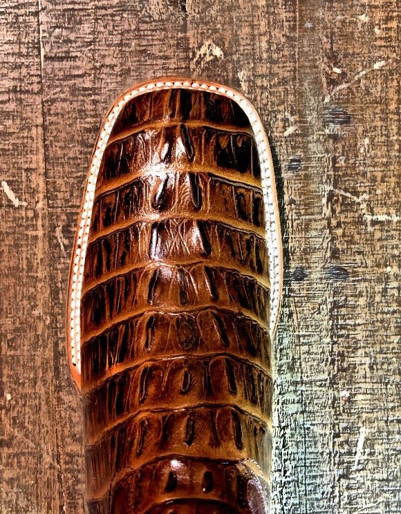 BOTAS ROJERO: CAIMAN TAIL Print Tan MOH279