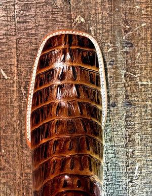 BOTAS ROJERO: CAIMAN TAIL Print Tan MOH279