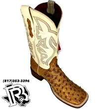 Load image into Gallery viewer, ORIGNAL OSTRICH UMBER | MENS SQUARE TOE BOOTS