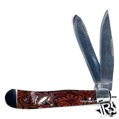 Tooled leather knife (OK307)