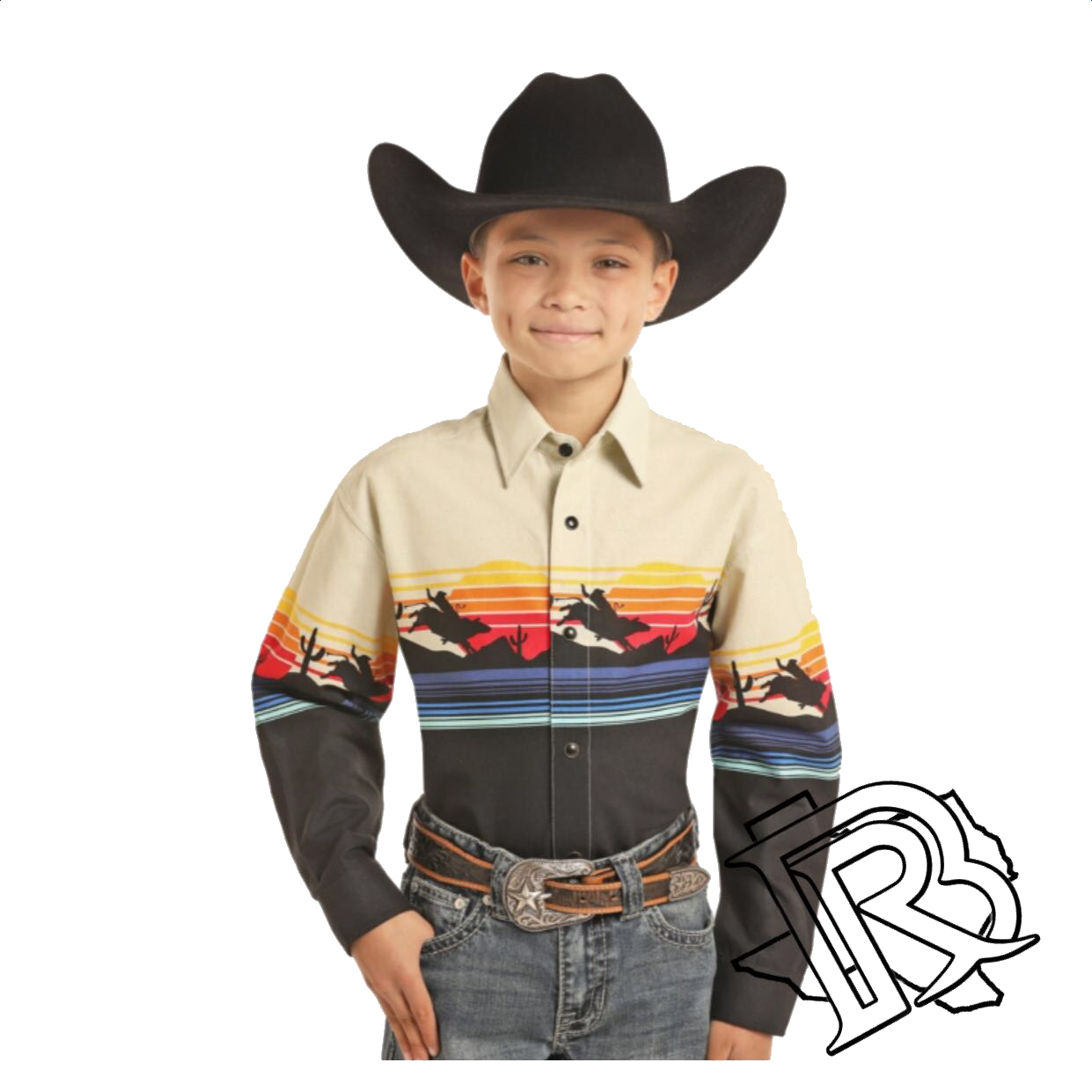 Scenic Border Printed Snap Shirt Style Number C0S3051 PANHANDLE SELECT